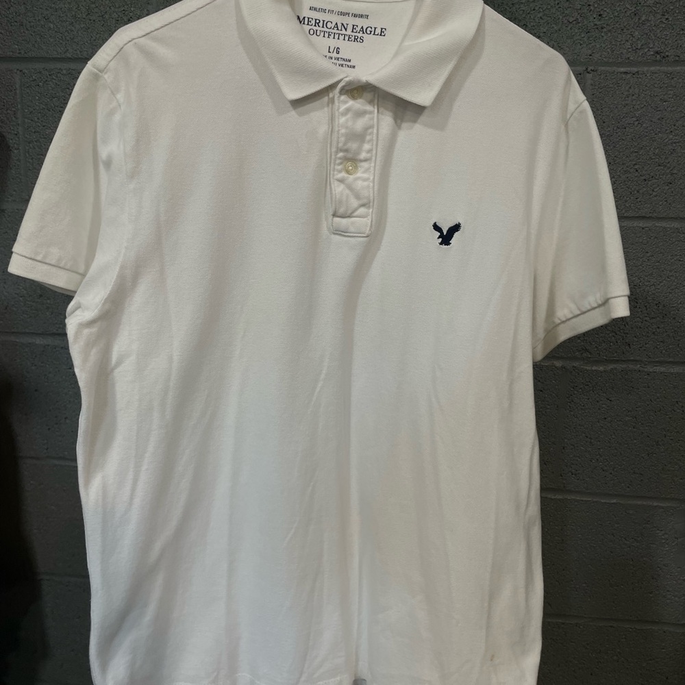 American Eagle Outfitters Classic White Polo